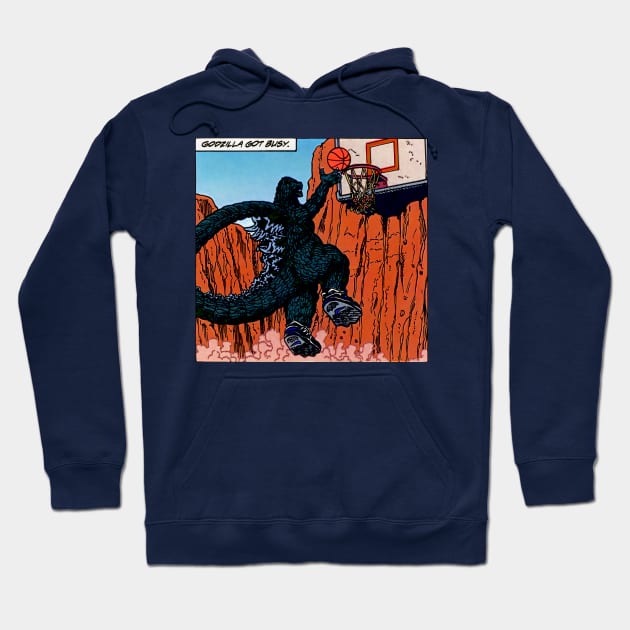 Godzilla Got Busy Hoodie by Shake Hands With Danger